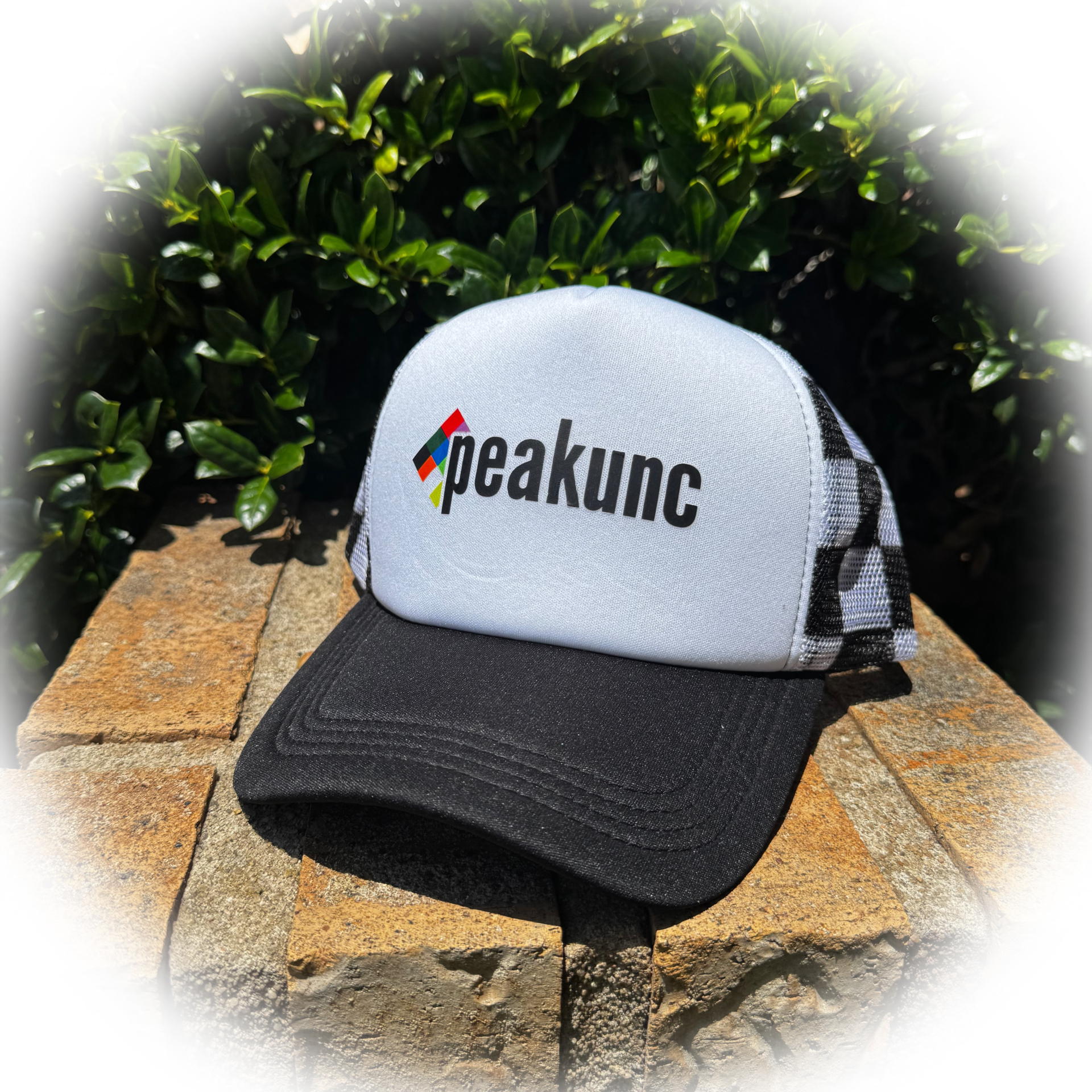 White Checkerboard Trucker Hat